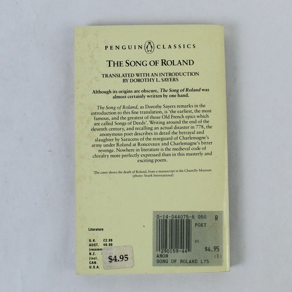 The Song of Roland 1957 Penguin Classics Vintage Paperback Pre-Owned