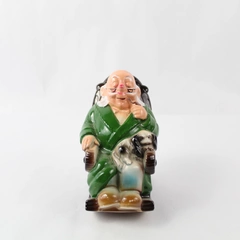 Vintage Ceranaster Ceramic Old Man In Rockers Retirement Fund Bank