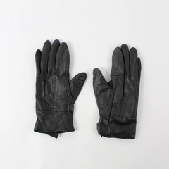 Charming Charlie Women Black Genuine Leather Gloves One Size