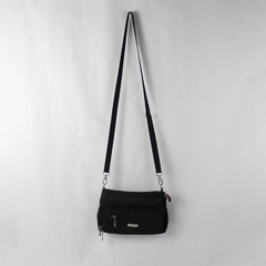 Baggallini Women's Black Crossbody Bag Adjustable Strap Zipper Pockets