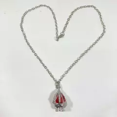Puella Magi Madoka Magica Soul Gem Necklace - Red Crystal Pendant, 22" Chain