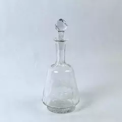 Antique Glass Cut Crystal Decanter Carafe with Stopper Stunning