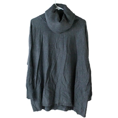 Dreamers Women's Cowls Neck Pullover Sweater Gray Size Small Cotton Blend 