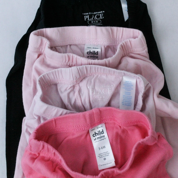 Lot of 4 Baby Girl Size 3-6 Months Bottoms Pants Children's Place Child Of Mine