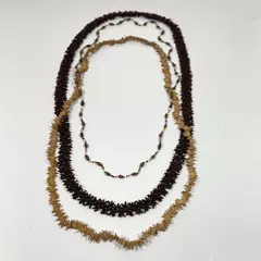 Lot Of Three Vintage Single Strand Seed Necklaces