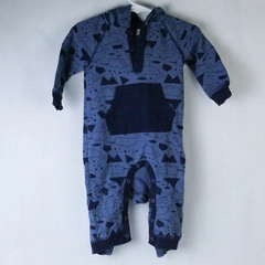 Cat & Jack Baby Narwhal Suit Onepiece With Horn Hooded Size 6-9 Months Blue