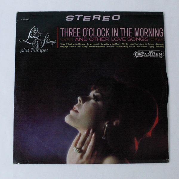 Living Strings Three O'clock In The Morning Vinyl LP RCA Camden CAS-915