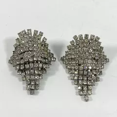 Vintage MUSI Rhinestone Cluster Shoe Clips