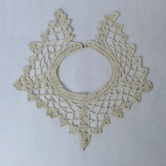 Vintage Handmade Lace Crochet Collar 4" Neck Opening Elegant Accessory