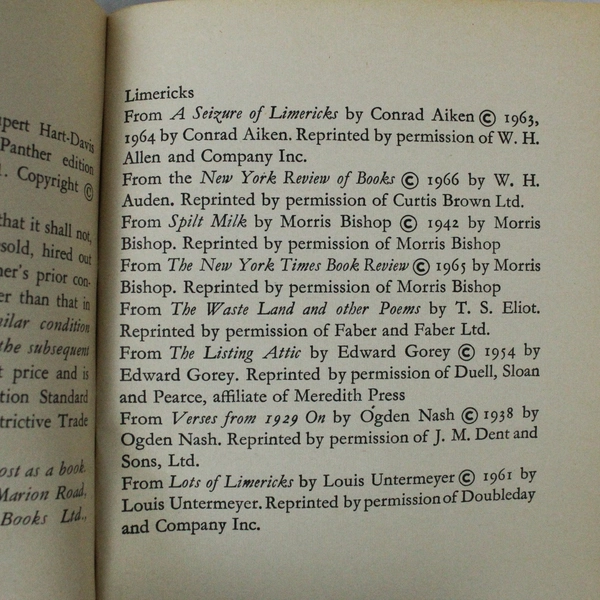 The Lure of the Limerick W S Baring-Gould 1970 Paperback Pre-Owned