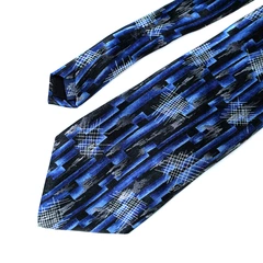 Stringbean Men's Blue Abstract Necktie Tie Polyester 60" Long WPL 2831