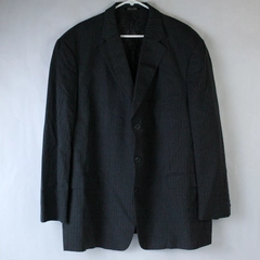 Men's Stafford Regular Fit Sz 50 Suit Top Gray And Blue Pinstripe Blazer Wool