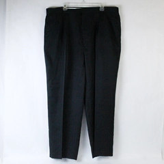 Men's Black Suit Pants Size 45L Nino Cervanti Pinstripe Polyester Vintage 