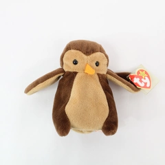 1995 Ty Original Beanie Babies Hoot The Owl Style 4073 With Tag PVC