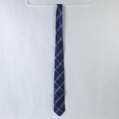 Michael Kors Blue Plaid Silk Tie Necktie Men's 60" Long Pre-Owned