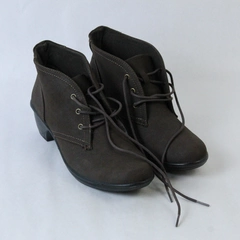Jasmin Shoe's JFINN Women's Size 11M Brown Lace Up Almond Toe 2 Inch Heel