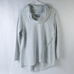 Sunday Turtleneck Top Shirt Women's Size Medium Gray Heathered Long Sleeves