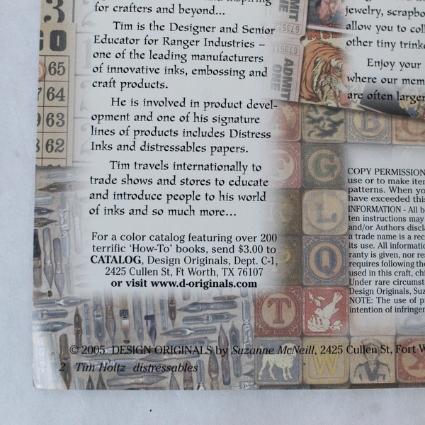 Tim Holtz Distressables Tim Holtz 2005 Paperback Scrapbooking Collage 