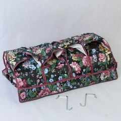  Unbranded Hanging Shoe Rack Organizer Black Floral Holds 20 Pairs of Shoes