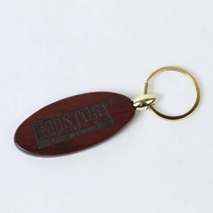 The History Channel Keychain Life Club Member Keyring Wooden Souvenir Keytag