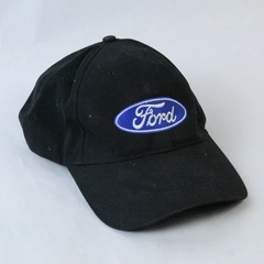 Black Ford Logo Adjustable Baseball Hat by Cap America