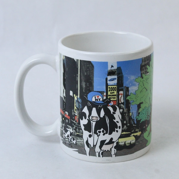 1999 Coffee Cup Mug Road Trip Cows Travelin' East Sherwood Brands of RI Inc