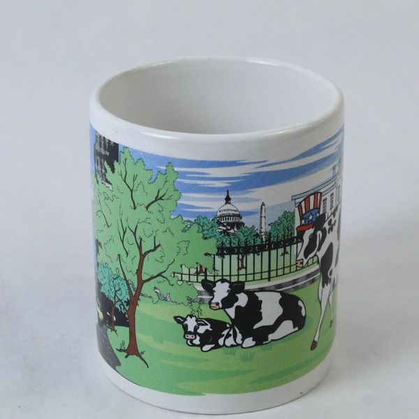1999 Coffee Cup Mug Road Trip Cows Travelin' East Sherwood Brands of RI Inc