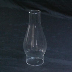 Clear Glass Hurricane Lamp Replacement Globe 7.75in Tall Vintage Home Decor