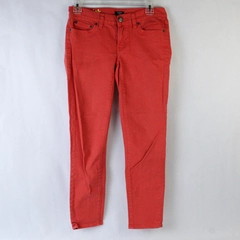 J Crew Toothpick Women's Jeans Size 25 Coral Red Cropped Skinny Colored Pants 