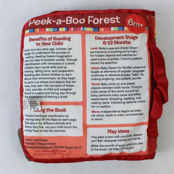 A Lamaze Soft Fabric Book Peek A Boo Forest Crinkle Toddler Baby 2010