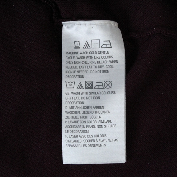D & Co Sweater Women's Plus Size 1X Burgundy Faux Pearl Accent Long Sleeves