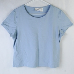 Worthington Stretch Top Women's Size XL Baby Blue Crewneck Short Sleeve Tee