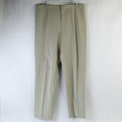 Apt. 9 Women's Khaki Dress Pants Trousers Pinstripe Straight Leg Pleated Size 16