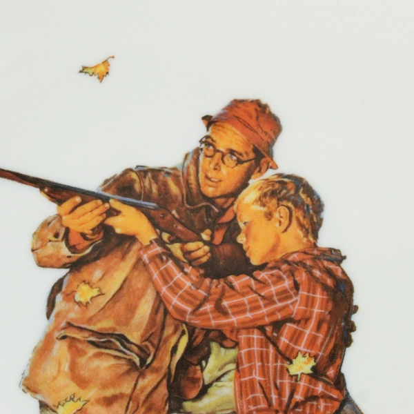 Norman Rockwell Collectors Plate Limited Edition 1980 Fall Careful Aim Decor