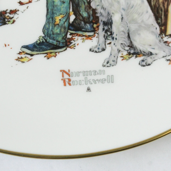 Norman Rockwell Collectors Plate Limited Edition 1980 Fall Careful Aim Decor