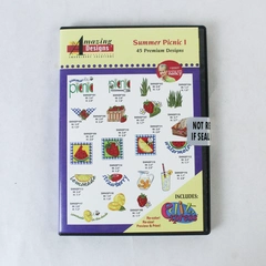 Summer Picnic 1 Embroidery Designs CD Rom - Sealed - Amazing Designs