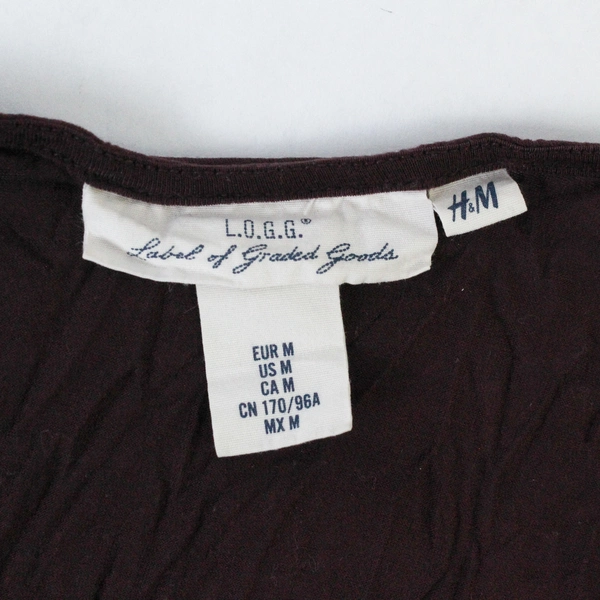 H & M Shirt Top Women's Size Medium Brown Sleeveless V Neck