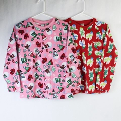 Lot of 2 Tops Shirts Girls's Size Large Red Pink Gap Kids Long Sleeves