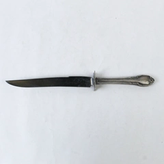 Antique Unbranded Stainless Steel Cutlery Knife With Floral Engravings
