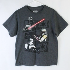 Star Wars Boys T Shirt Top Graphic Print Gray Short Sleeve Size 18/20 XL