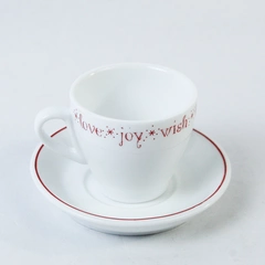 Starbucks 2005 Wish Love Joy Demitasse Espresso Cup and Saucer Joy Wish Love