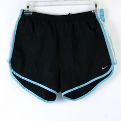Nike Dri Fit Running Training Shorts Women’s Size Small Black Blue Trim
