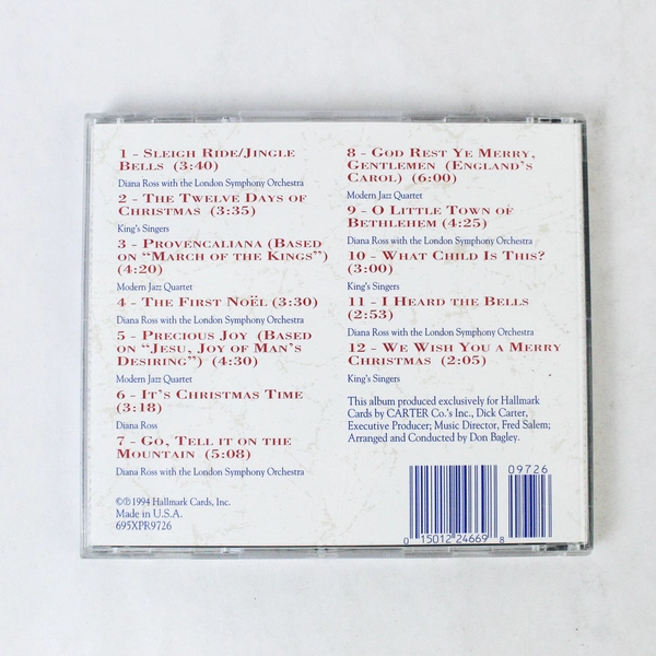Making Spirits Bright CD By Diana Ross 1994 Hallmark Holiday Funk Pop Soul