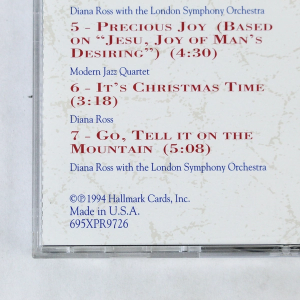 Making Spirits Bright CD By Diana Ross 1994 Hallmark Holiday Funk Pop Soul
