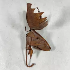 Rustic Handmade Metal Moose Head Coat Hat Hook Hanger