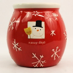 Hallmark Christmas Cookie Jar With Snowflake Pattern No Lid Dishwasher Safe