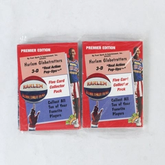 Lot of 2 Harlem Globetrotters 5 Card Collector Packs Premier Edition 3-D Pop-Ups