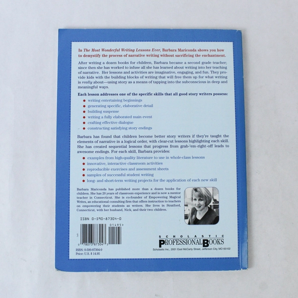 The Most Wonderful Writing Lessons Ever Barbara Mariconda 1999 Grades 2-4