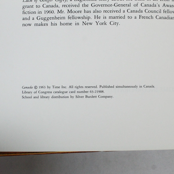 Vintage LIFE World Library Canada Brian Moore 1963 Coffee Table Book