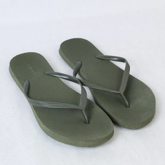 Olive Green Old Navy Flip Flops Thin Strap Size 9-10